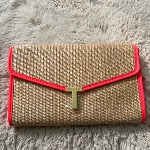 Ted Baker Arthea straw T Clutch bag -Brand New